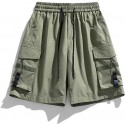  Cargo Shorts for Men Trending Big Work Shorts Utility Split Solid Expandable Waist Pants